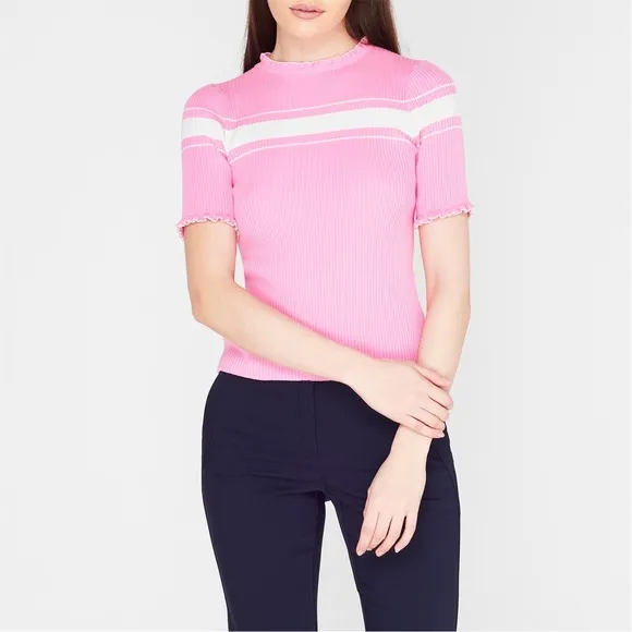 MARELLA Adamo Jumper in Viscose Pink Stripe