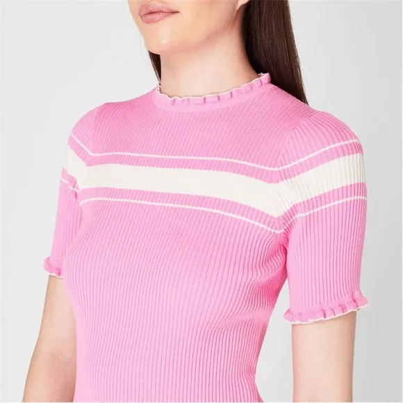 MARELLA Adamo Jumper in Viscose Pink Stripe