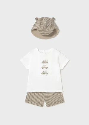 Mayoral 1651 Shorts Set and Hat In Stock Now