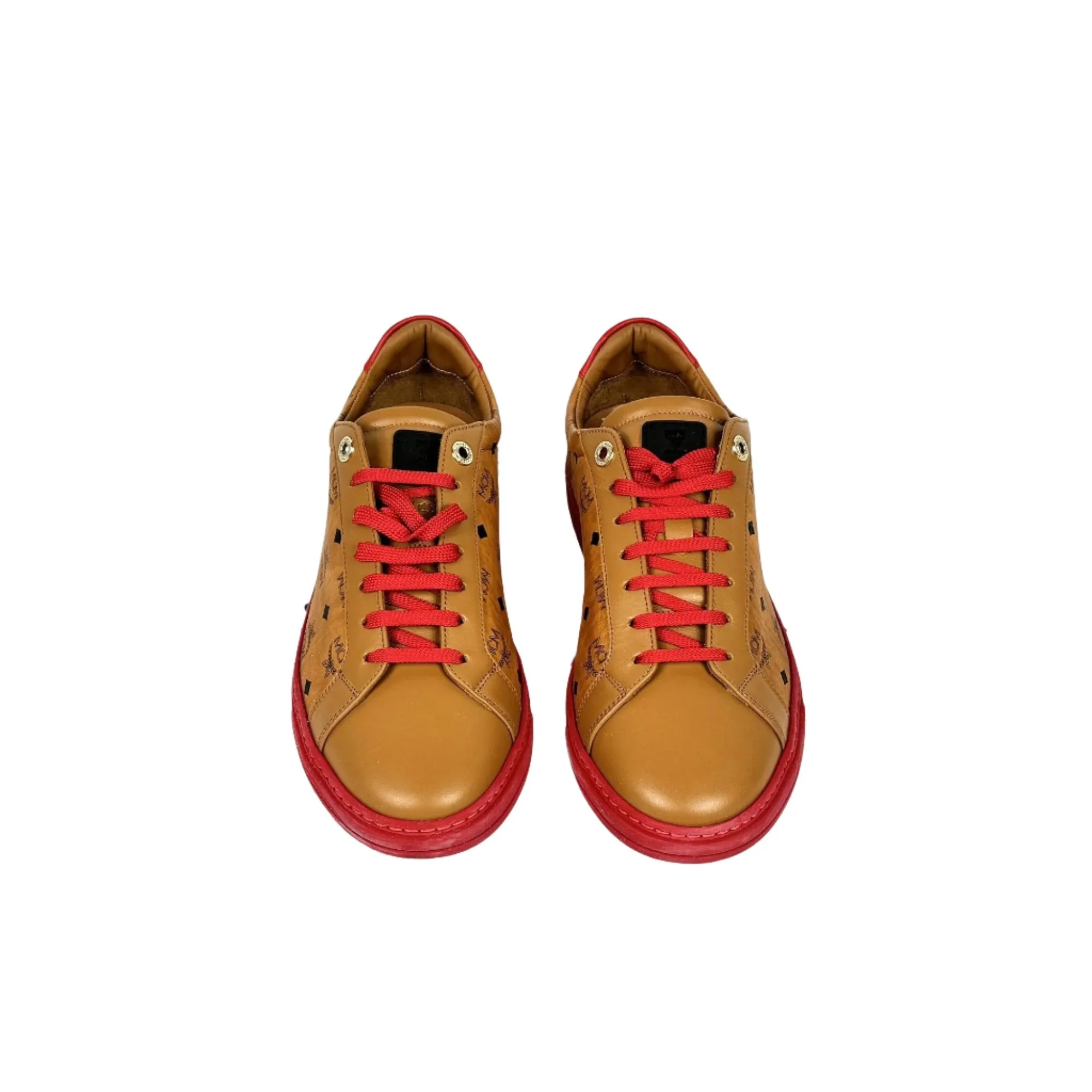 MCM Mens Terrain Lo Lychee Visetos Low Top Sneakers