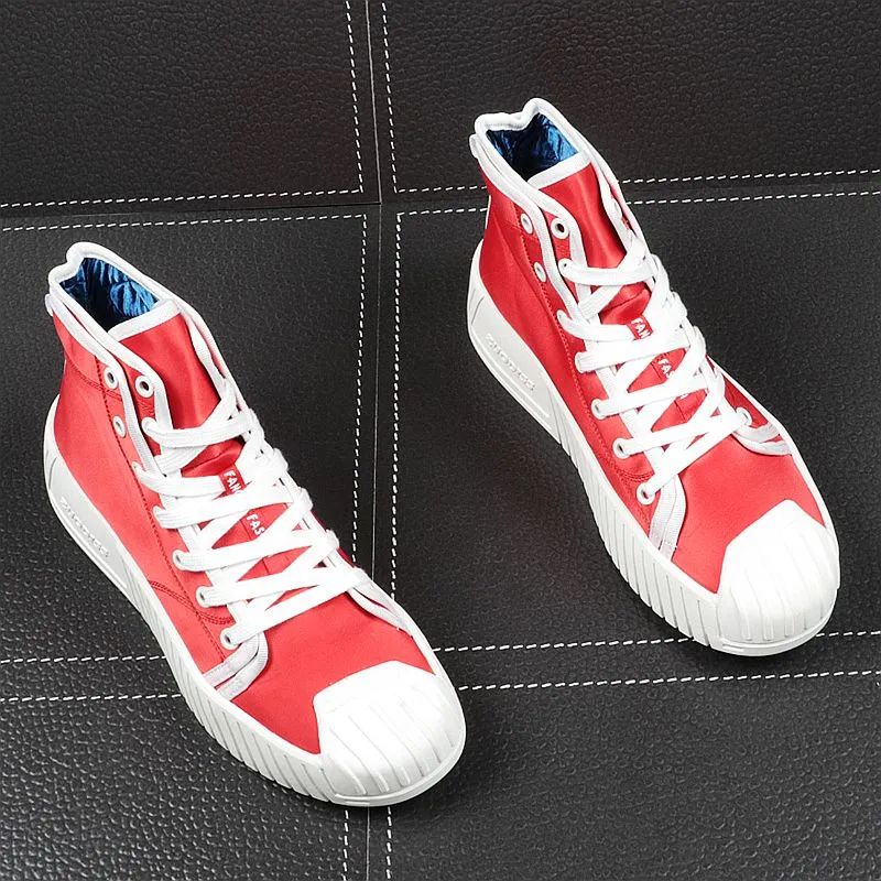 Men Fashion Casual Shoes Spring Autumn Luxury Designer Thick Bottom Leisure Board Shoes Male High Top Sneakers