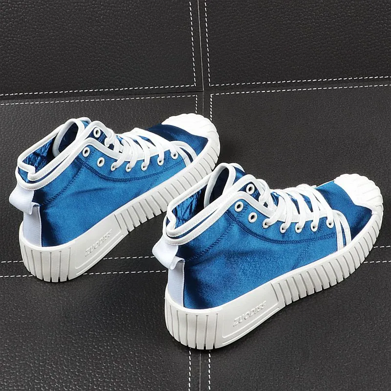 Men Fashion Casual Shoes Spring Autumn Luxury Designer Thick Bottom Leisure Board Shoes Male High Top Sneakers