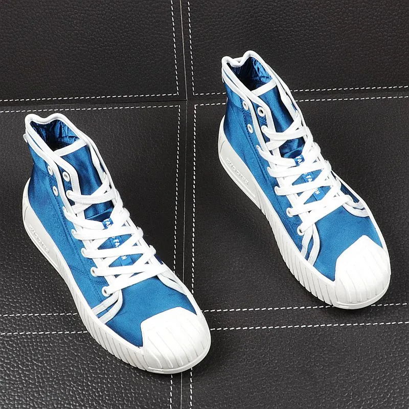 Men Fashion Casual Shoes Spring Autumn Luxury Designer Thick Bottom Leisure Board Shoes Male High Top Sneakers