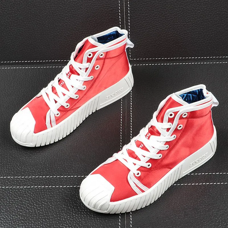 Men Fashion Casual Shoes Spring Autumn Luxury Designer Thick Bottom Leisure Board Shoes Male High Top Sneakers