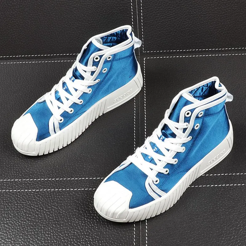 Men Fashion Casual Shoes Spring Autumn Luxury Designer Thick Bottom Leisure Board Shoes Male High Top Sneakers
