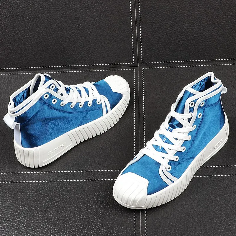 Men Fashion Casual Shoes Spring Autumn Luxury Designer Thick Bottom Leisure Board Shoes Male High Top Sneakers