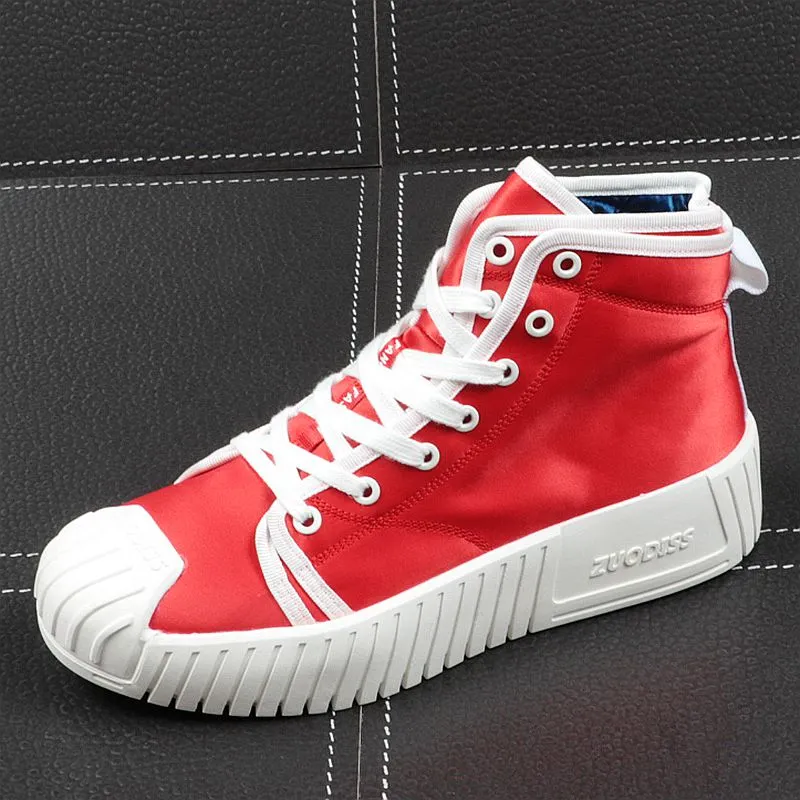 Men Fashion Casual Shoes Spring Autumn Luxury Designer Thick Bottom Leisure Board Shoes Male High Top Sneakers