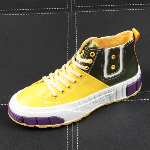 Men Fashion Causal Ankle Boots Winter Short Plush Warm High Top Sneakers Male Youth Trending Thick Bottom Shoes
