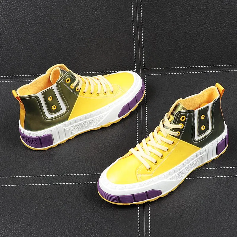 Men Fashion Causal Ankle Boots Winter Short Plush Warm High Top Sneakers Male Youth Trending Thick Bottom Shoes