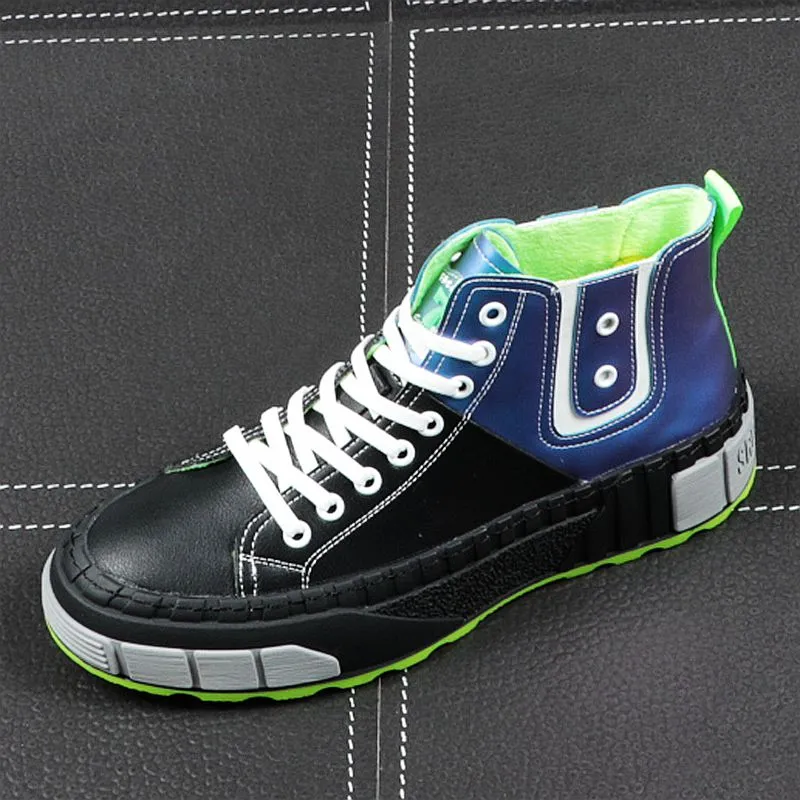 Men Fashion Causal Ankle Boots Winter Short Plush Warm High Top Sneakers Male Youth Trending Thick Bottom Shoes