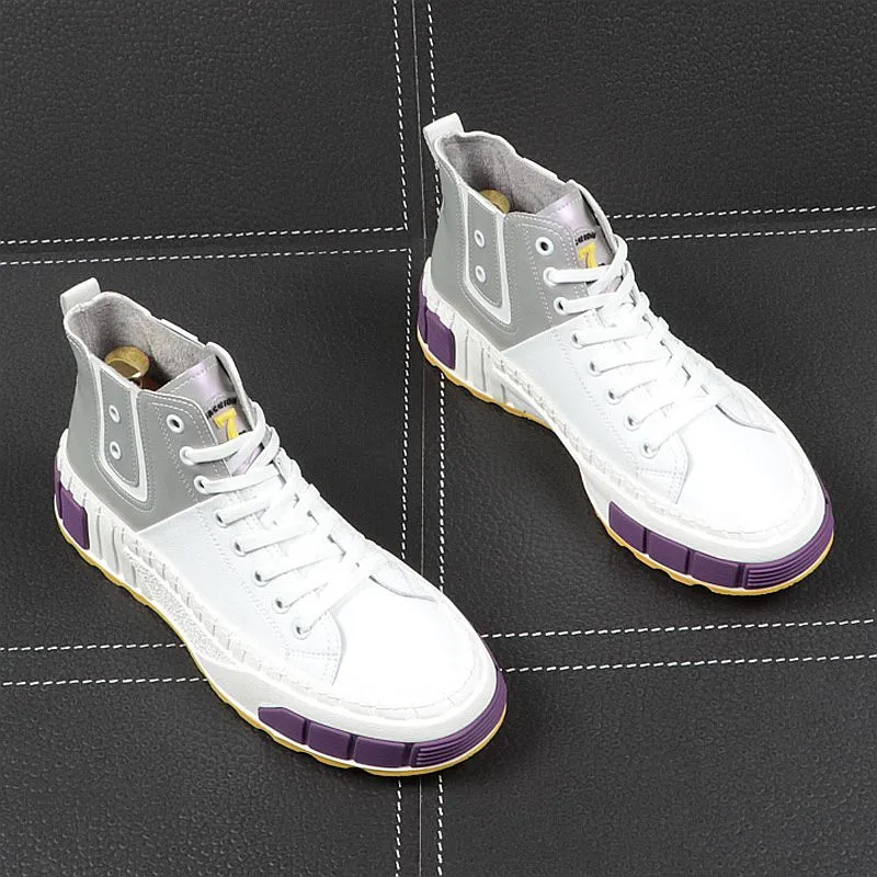Men Fashion Causal Ankle Boots Winter Short Plush Warm High Top Sneakers Male Youth Trending Thick Bottom Shoes