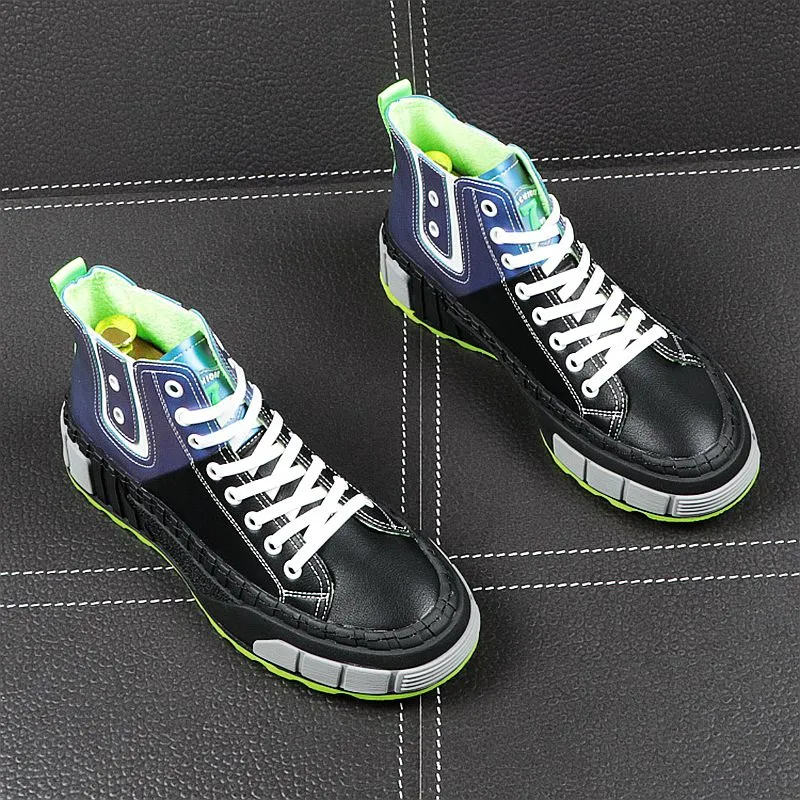 Men Fashion Causal Ankle Boots Winter Short Plush Warm High Top Sneakers Male Youth Trending Thick Bottom Shoes