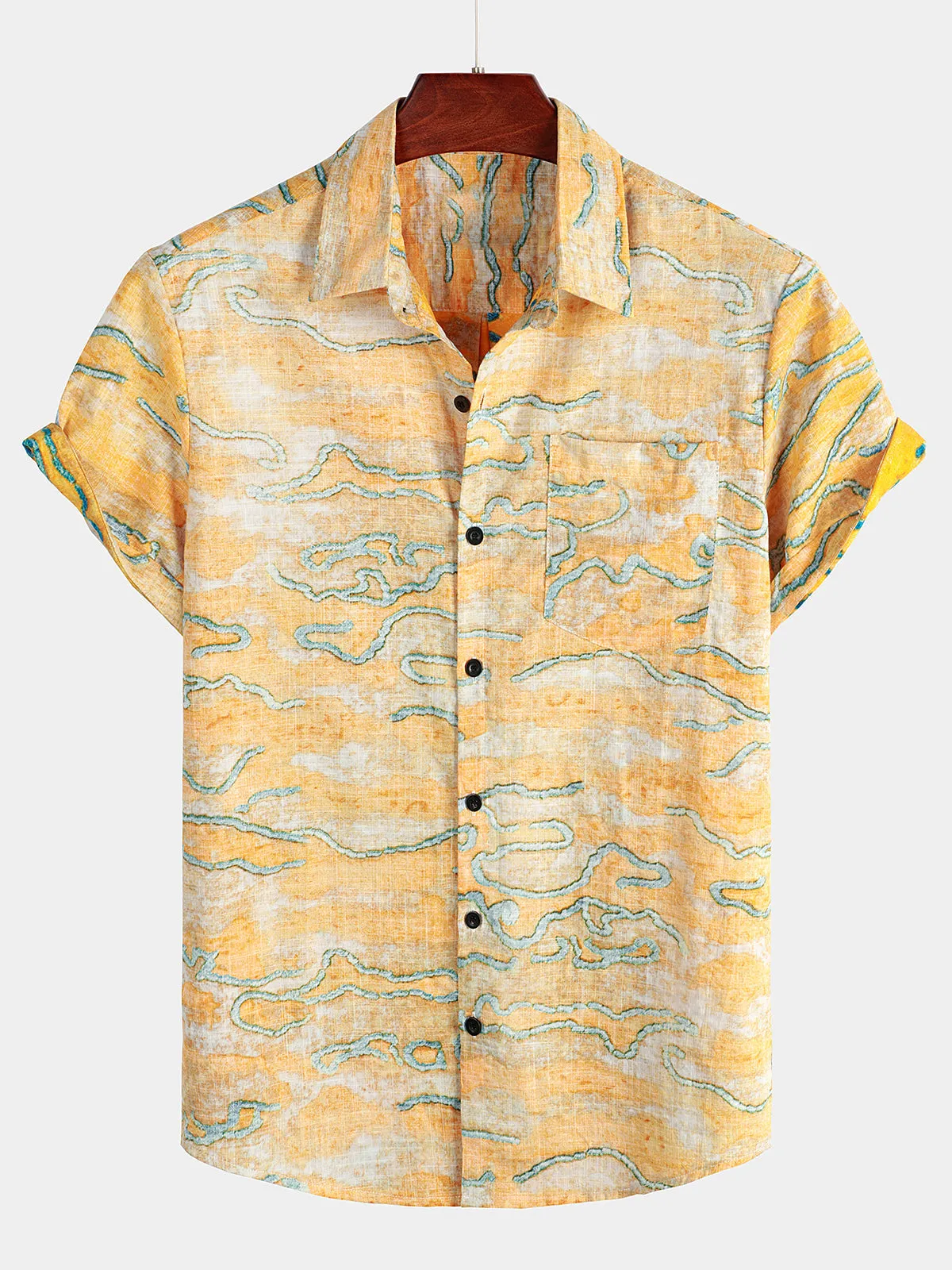 Men's Casual Holiday Pocket Rero Shirt