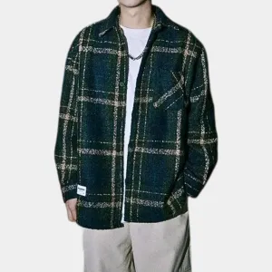 Men's Long Sleeve Vintage Plaid Casual Shirt