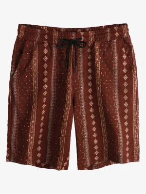 Men's Retro Striped 70s Casual Cotton Breathable Summer Shorts