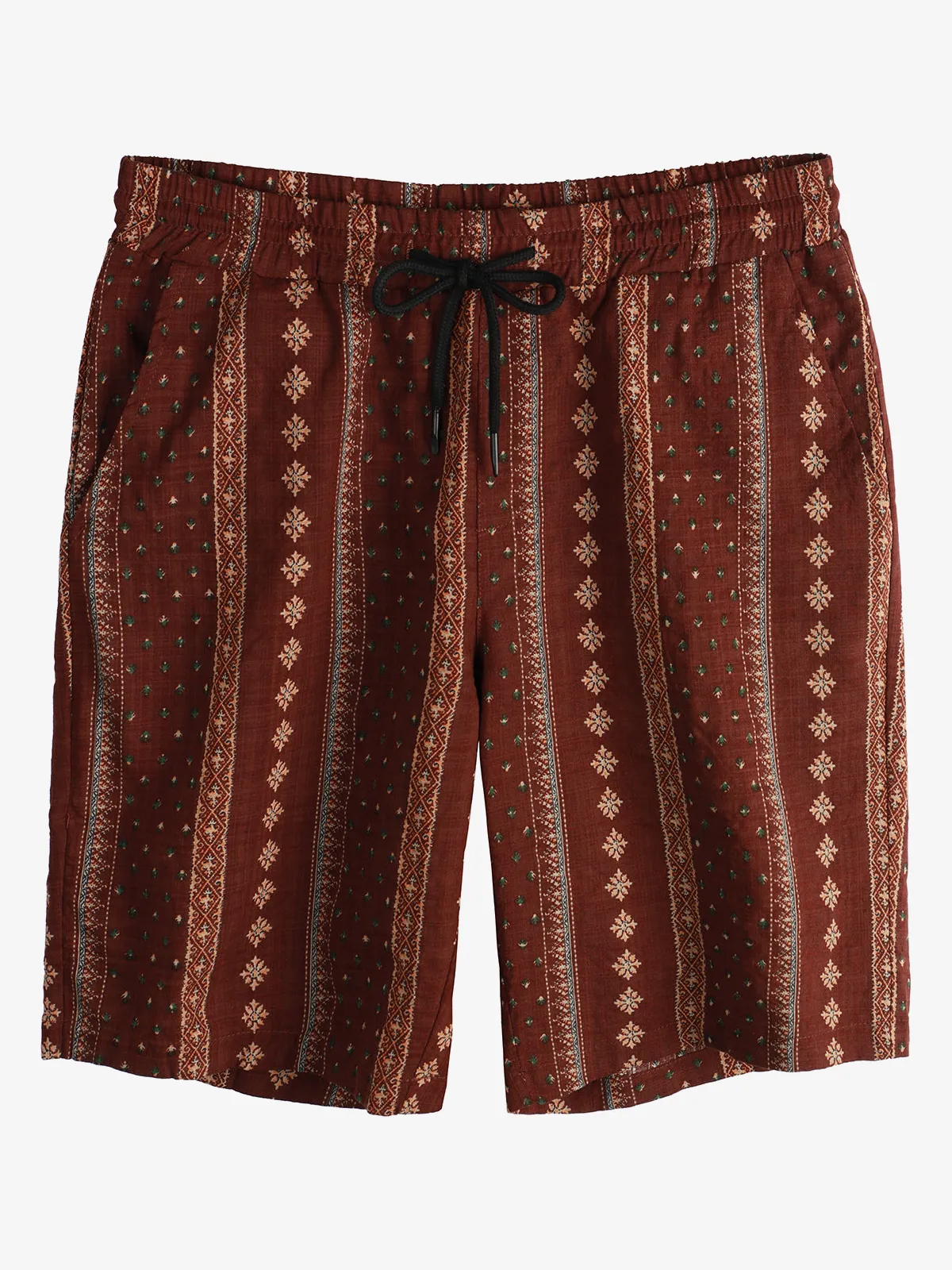 Men's Retro Striped 70s Casual Cotton Breathable Summer Shorts