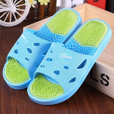 Men's Slippers Indoor Home Massage Slippers Couples Bathroom Non-slip Slippers Beach Slippers Flats Casual Shoes H191 35