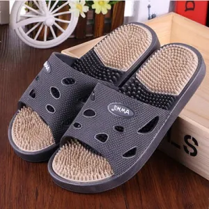 Men's Slippers Indoor Home Massage Slippers Couples Bathroom Non-slip Slippers Beach Slippers Flats Casual Shoes H191 35