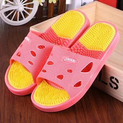 Men's Slippers Indoor Home Massage Slippers Couples Bathroom Non-slip Slippers Beach Slippers Flats Casual Shoes H191 35