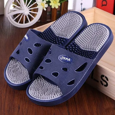 Men's Slippers Indoor Home Massage Slippers Couples Bathroom Non-slip Slippers Beach Slippers Flats Casual Shoes H191 35