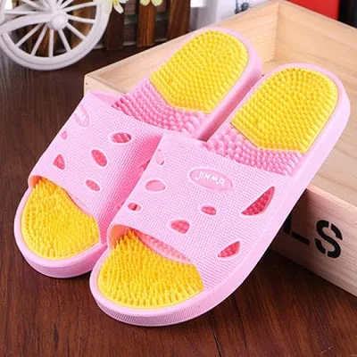 Men's Slippers Indoor Home Massage Slippers Couples Bathroom Non-slip Slippers Beach Slippers Flats Casual Shoes H191 35