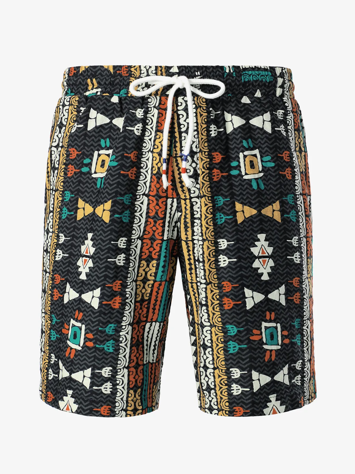 Men's Summer Boho Cotton Casual Retro Blue Shorts