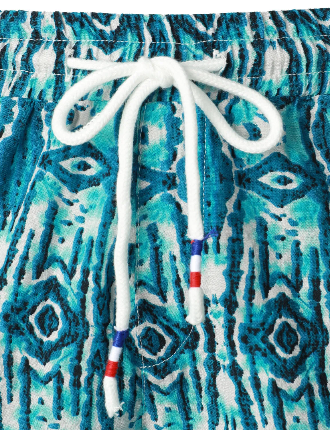 Men's Summer Boho Cotton Casual Retro Blue Shorts