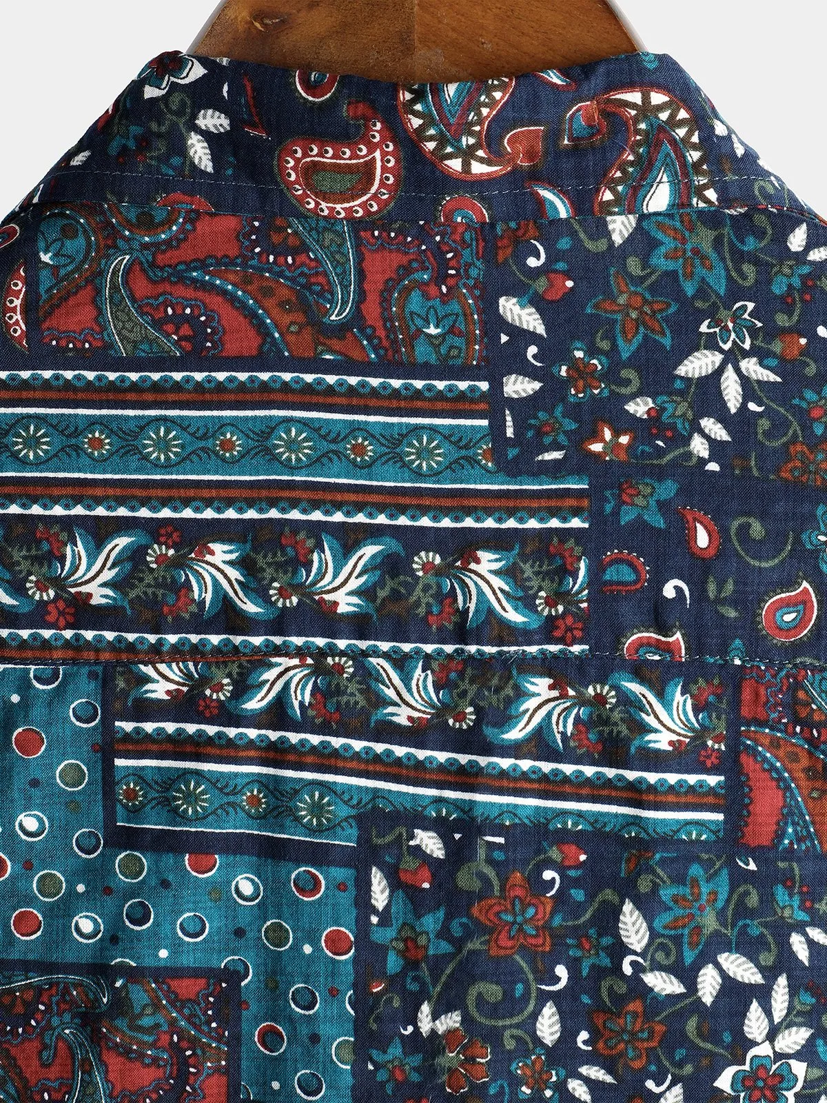 Men's Vintage Cotton Casual Short Sleeve Shirt