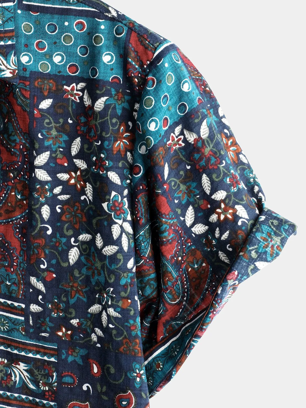 Men's Vintage Cotton Casual Short Sleeve Shirt