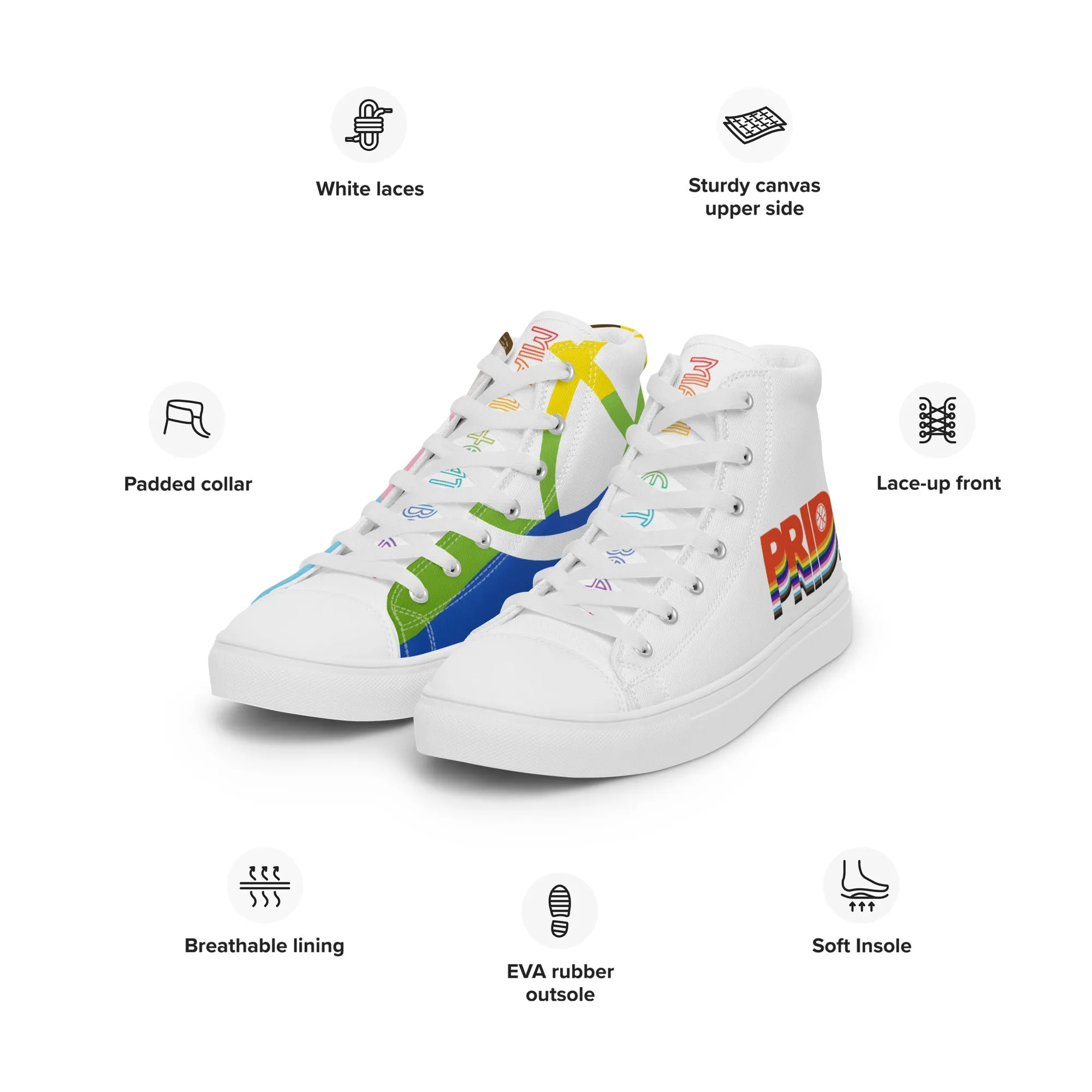 MHB Pride (Womens - Canvas High Tops)