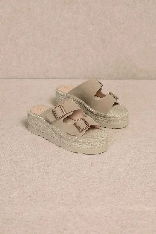 Miim Double Buckle Chunky Platform Sandals