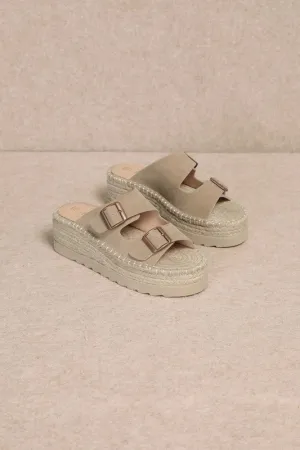 Miim Double Buckle Chunky Platform Sandals
