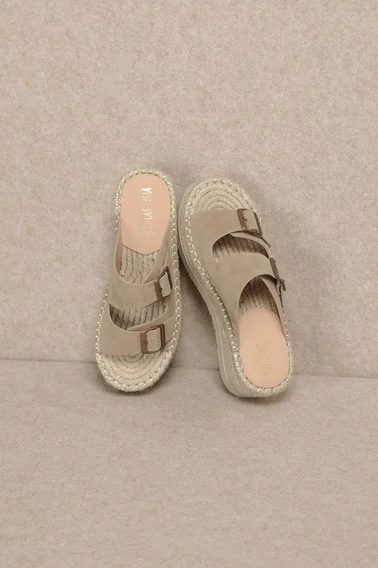 Miim Double Buckle Chunky Platform Sandals