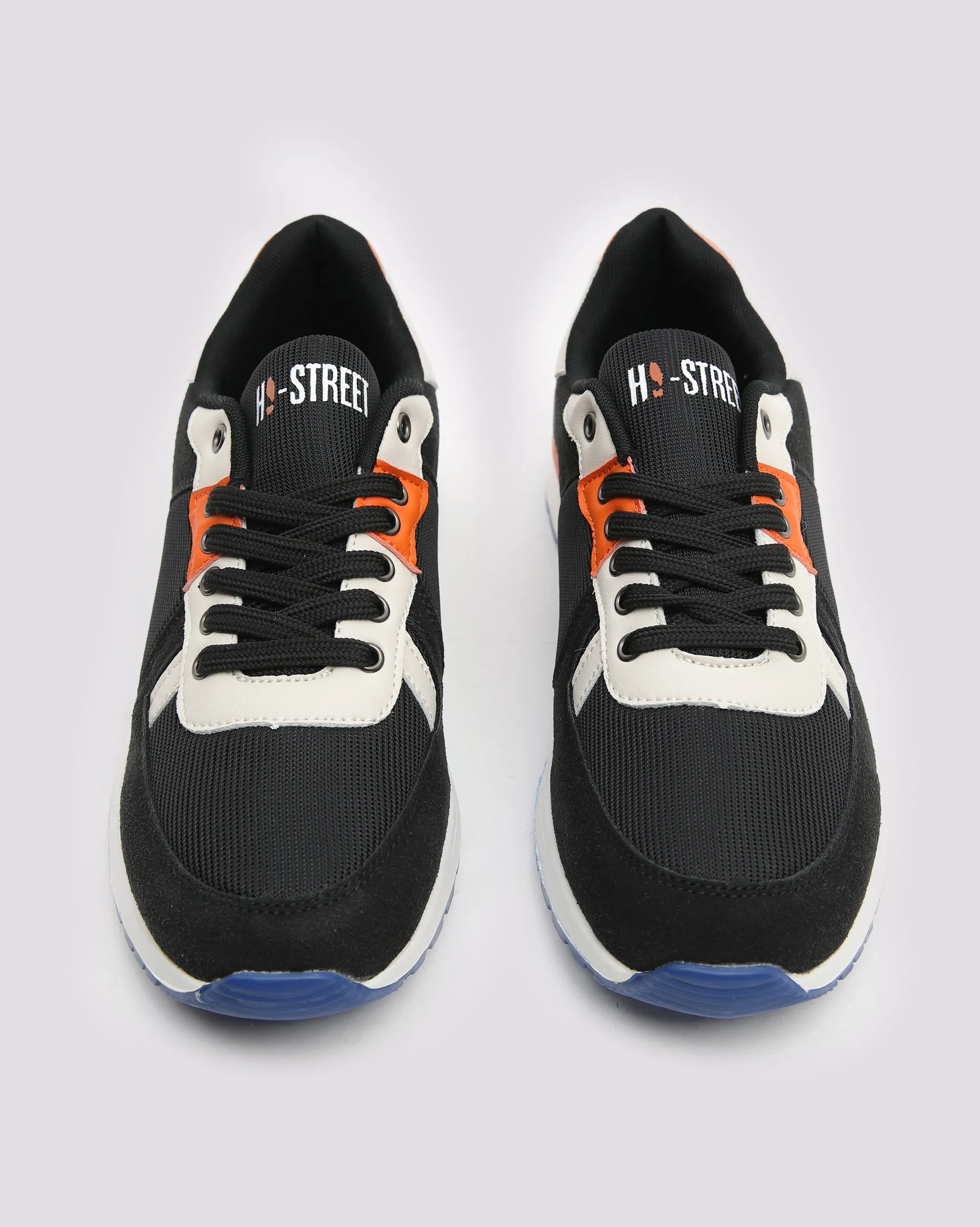 Multi Color Retro Trainer-Black