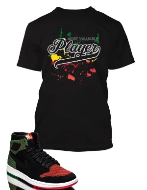 MVP Graphic T Shirt to Match Retro Air Jordan 1 High Flynit BHM Shoe