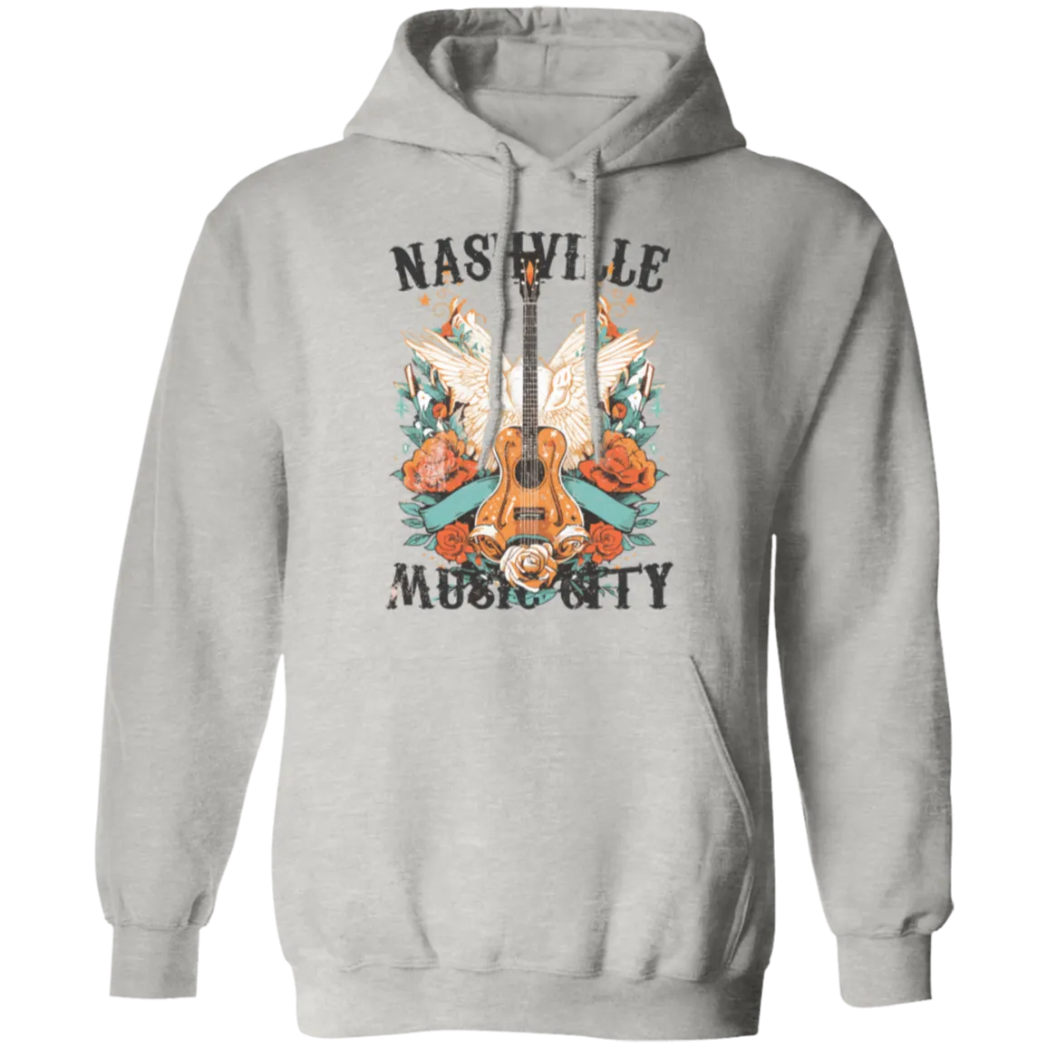 Nashville Music City Hoodie - Gildan Retro Western Graphic