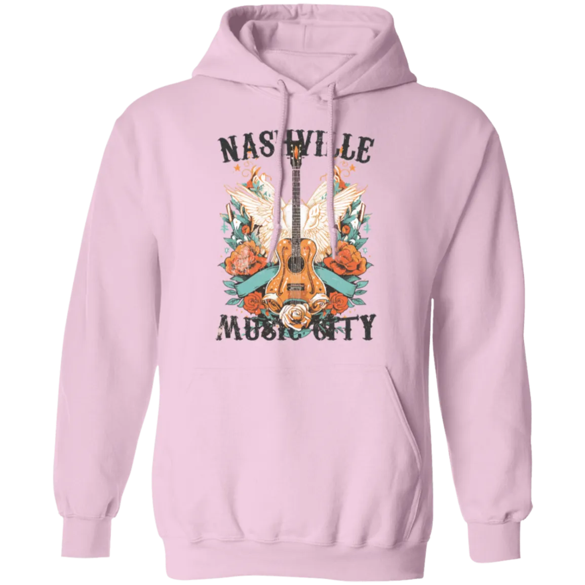 Nashville Music City Hoodie - Gildan Retro Western Graphic