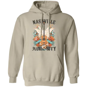 Nashville Music City Hoodie - Gildan Retro Western Graphic