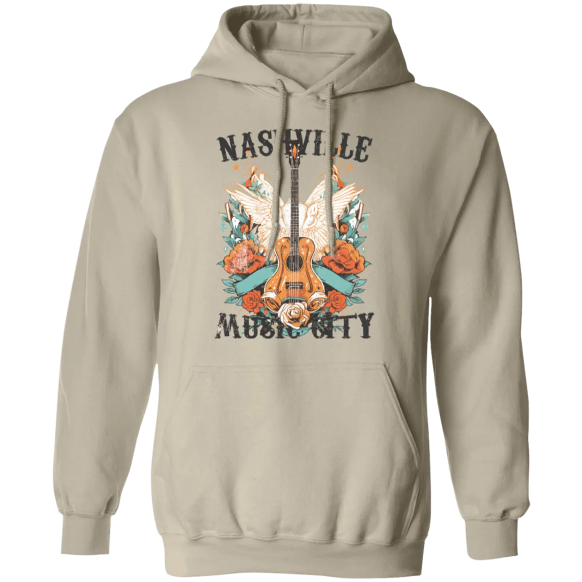 Nashville Music City Hoodie - Gildan Retro Western Graphic