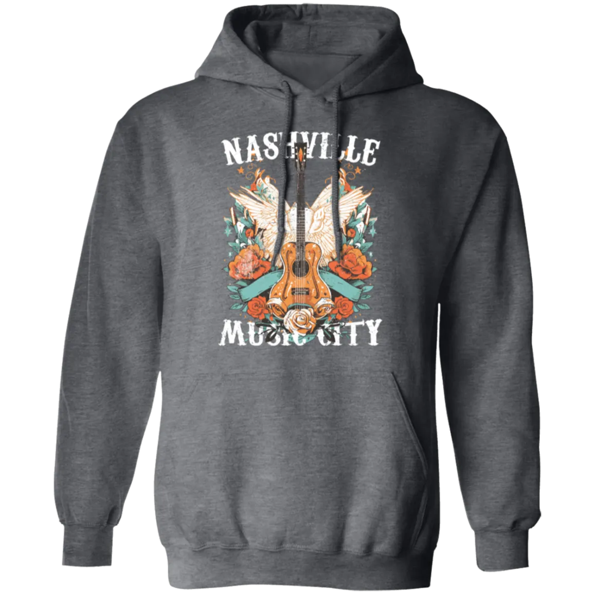 Nashville Music City Hoodie - Gildan Retro Western Graphic