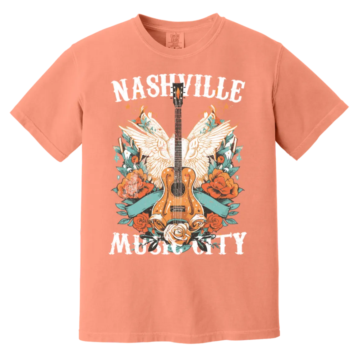 Nashville Music City Tee - Comfort Colors Retro Western Graphic