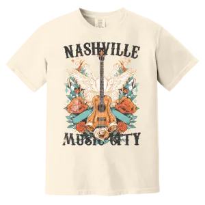 Nashville Music City Tee - Comfort Colors Retro Western Graphic