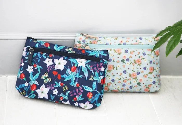 Nathalie Lete Flat Pouch - Blue Garden
