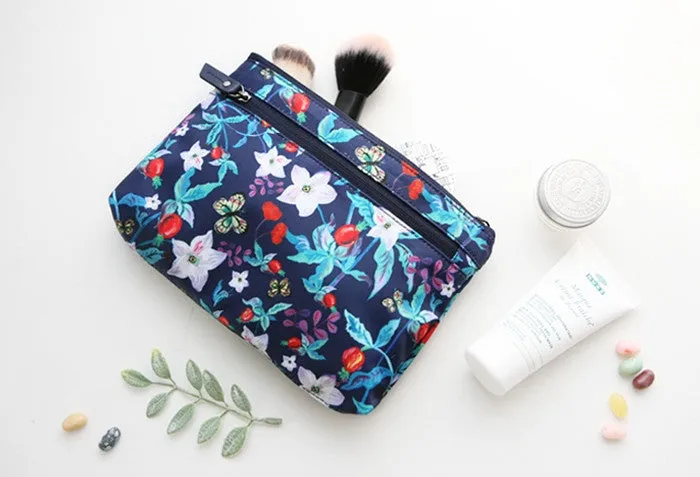 Nathalie Lete Flat Pouch - Blue Garden