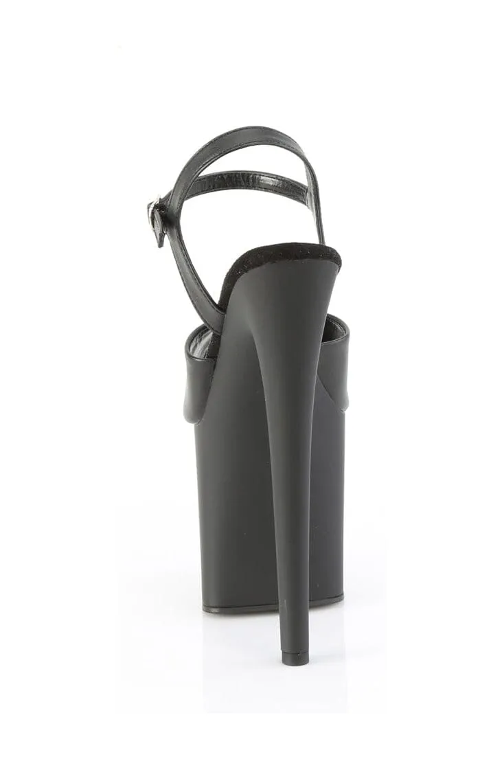 NAUGHTY-809 Black Faux Leather Sandal