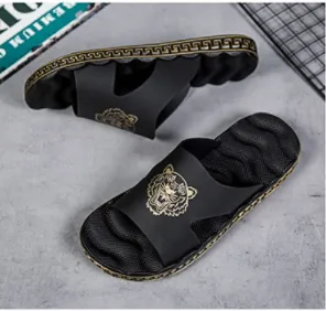 Net Celebrity Slippers Men's Deodorant Non-slip Sandals Wear Beach Fashion Personality Outside