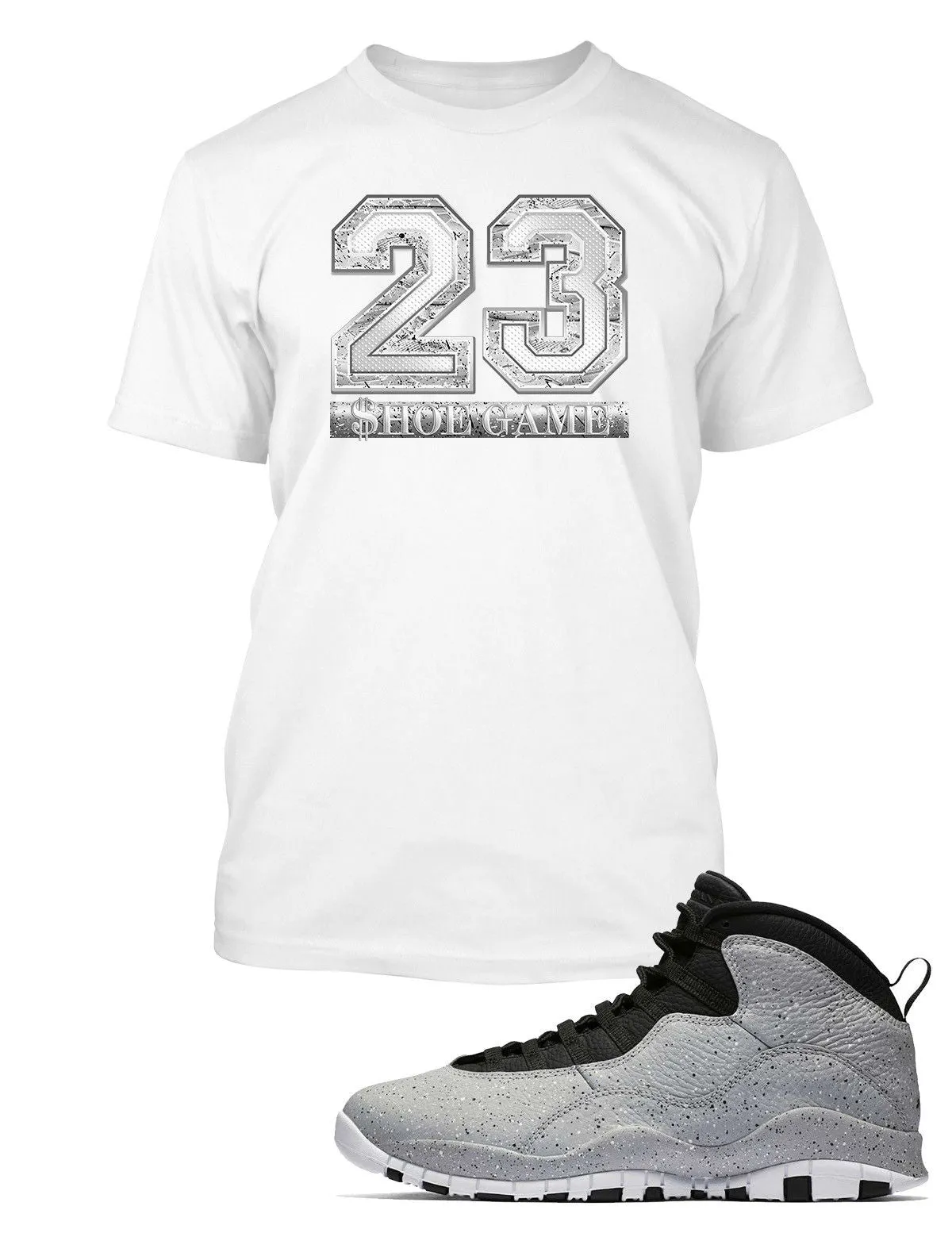 New Graphic T Shirt to Match Air Jordan 10 Retro Light Smoke Shoe
