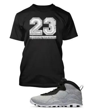 New Graphic T Shirt to Match Air Jordan 10 Retro Light Smoke Shoe