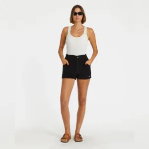 NEW HAMMIES Women’s  Retro Black Corduroy Shorts Size 28