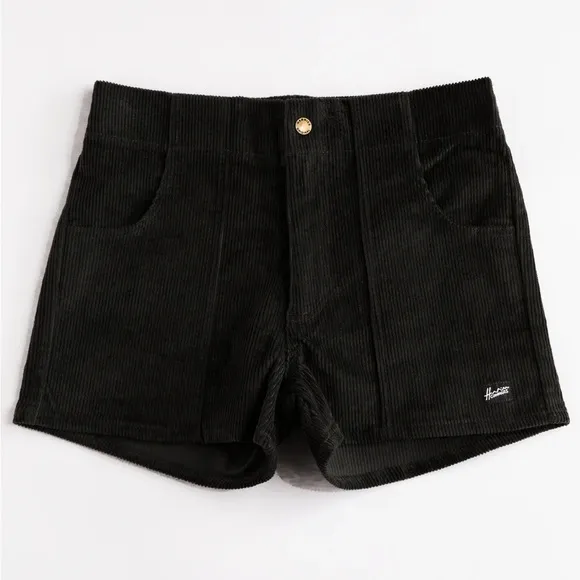 NEW HAMMIES Women’s  Retro Black Corduroy Shorts Size 28